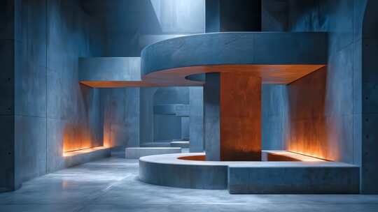 极简主义建筑空间光影流动