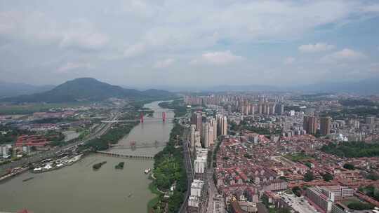 福建漳州城市大景航拍