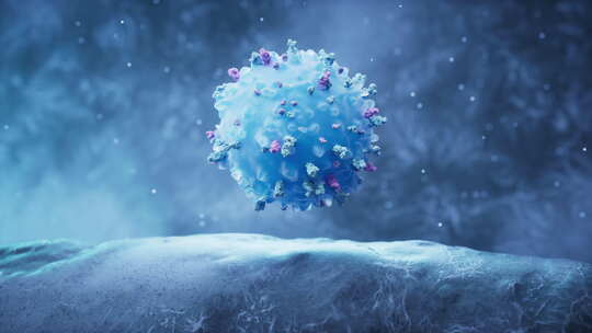生物淋巴细胞微观医学动画三维渲染