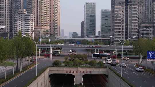 湖北武汉三阳路立交桥航拍视频素材模板下载