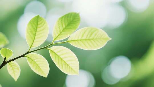 树叶阳光阳光透过树叶空镜头