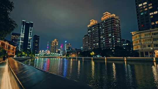 上海苏州河夜景视频8702