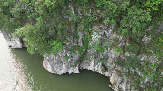 桂林象鼻山象鼻子航拍