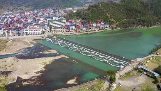 杭州市富阳区湖源乡沸腾坝航拍