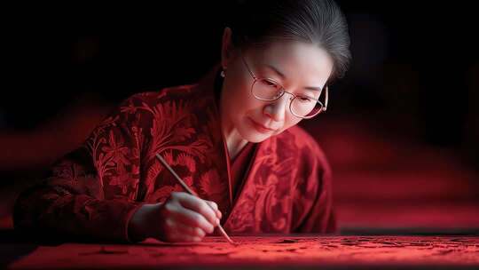 匠心传承：老艺人专注创作精美剪纸艺术