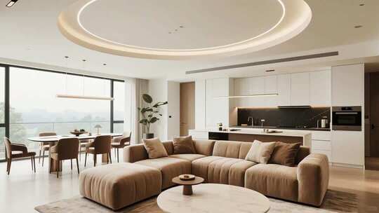 现代简约轻奢样板房，房地产豪华精装