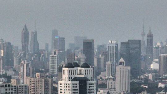 上海浦西航拍建筑风光