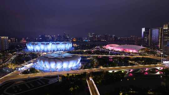 杭州亚运会开幕式日转夜延时