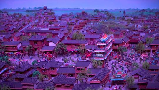 杭州吴山城隍阁景区展示厅4K视频素材