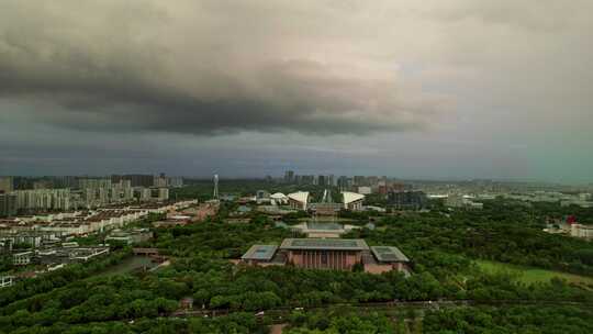 浙江嘉兴南湖革命纪念馆航拍