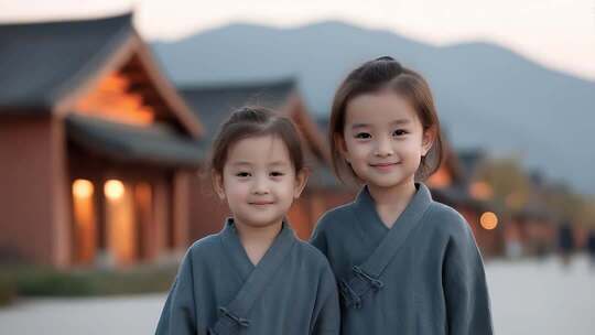 汉服女孩恬静笑容定格传统文化美好瞬间