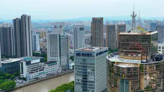 浙江省宁波市市区城市地标街景风景风光素材