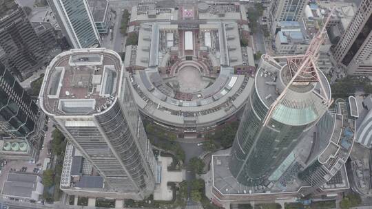 【4K-Dlog】浦东三件套世纪大道金融圈大厦视频素材模板下载
