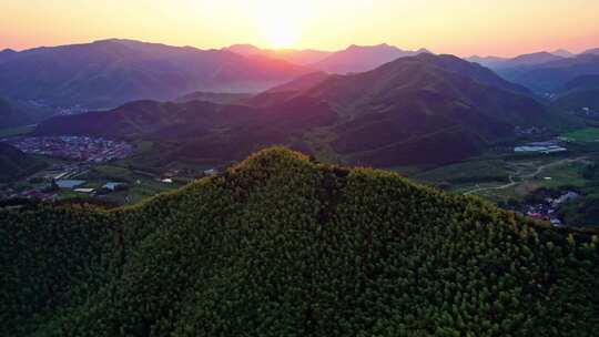 莫干山日出 美丽山村