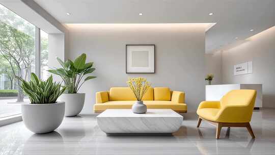 简约明亮接待室营造温馨氛围