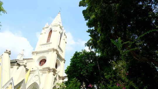 广州老街沙面大街历史景观欧式建筑