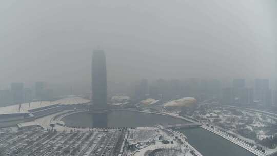 郑州东区大玉米雪后航拍