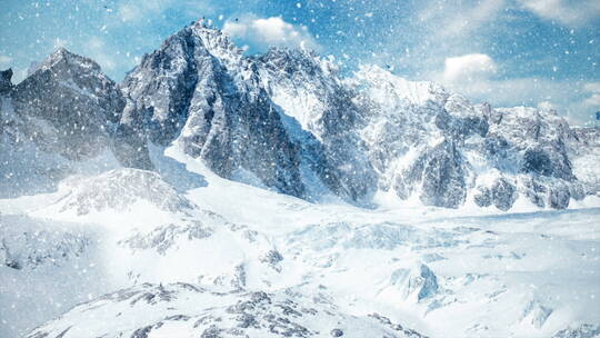 【4K】 雪山背景视频2视频素材模板下载
