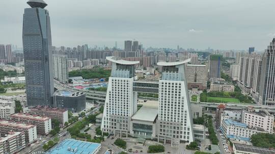 湖北省出版城，俯视环绕镜头