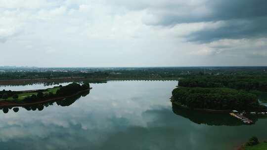 旅游景区常德市清水湖旅游区4A景区航拍