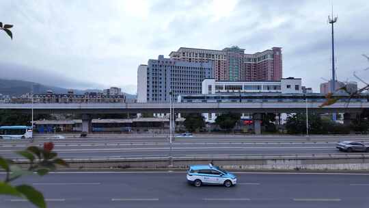 深圳地铁布吉交通车流超级慢镜头视频素材模板下载