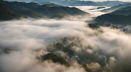 唯美风光日出日落云海风景唯美开场航拍中国