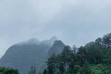 山林雨雾