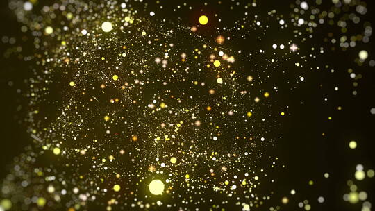 金色闪烁发光粒子舞台VJ背景DJ视频素材6