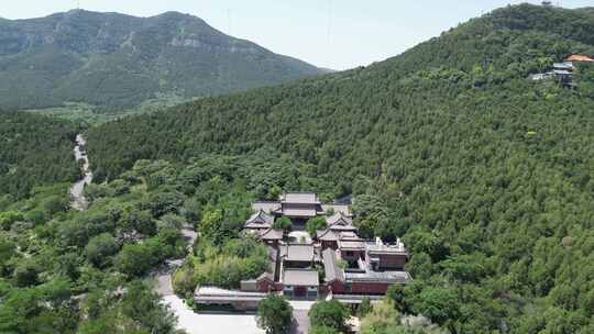 航拍山东济南千佛山风景区