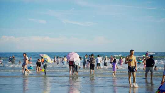 广西北海银滩人流视频