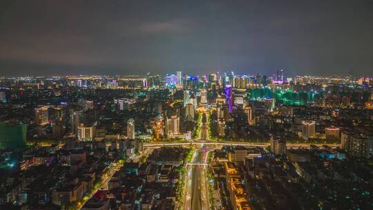 合集浙江城市万家灯火夜景灯光航拍延时