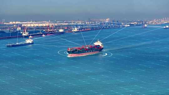 轮船贸易进出口科技轮船