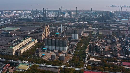 上海 金山化工区 航拍化工厂