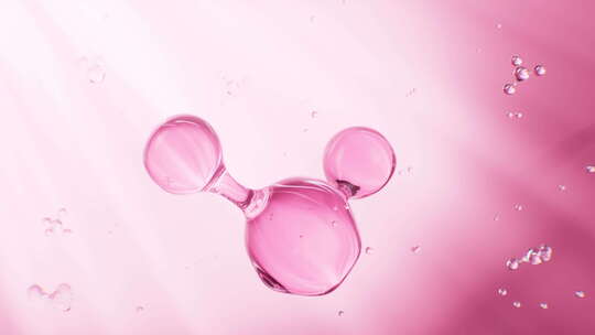 粉红色分子结构护肤与生物医学