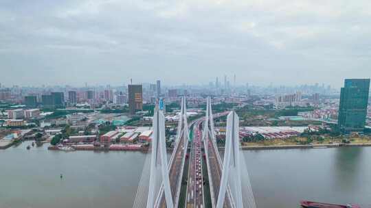 广州_洛溪大桥_道路桥梁_航拍延时007