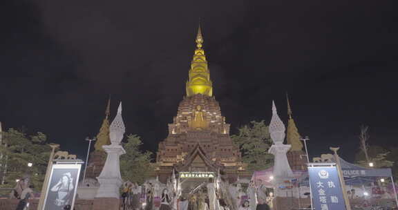 景洪市大金塔寺夜景