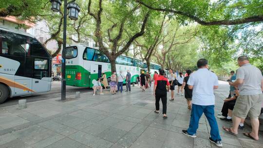 广西桂林景区旅行团游客视频素材模板下载