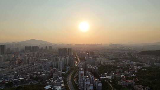 合集福建泉州日落航拍