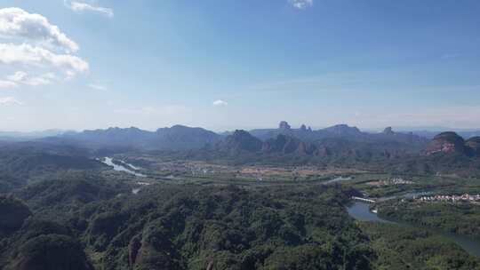 祖国大好河山广东丹霞山5A景区航拍