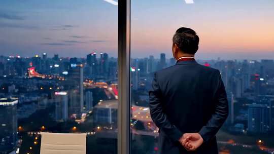 商务人士成功人士背影