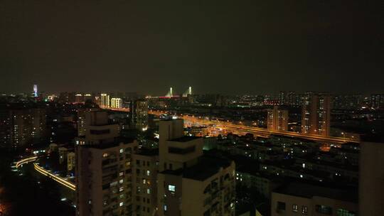 莲花路沪闵高架路夜景