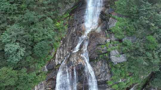 山水航拍庐山瀑布三叠泉高山流水山自然风景