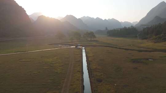 草原 夕阳 静谧02