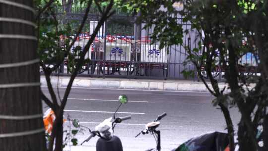 雨天 城市风景 台风 下雨 雨滴