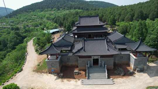 石佛寺 寺庙 枣庄山亭 航拍石佛寺