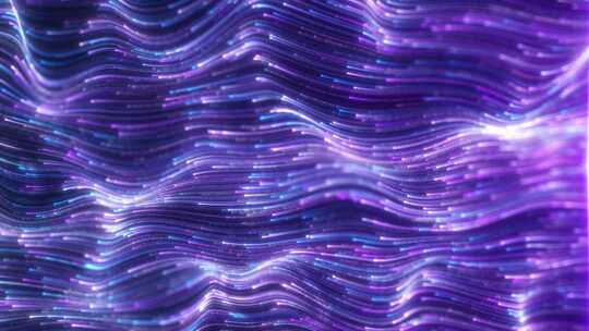 唯美紫色粒子光线流动浪漫光线背景