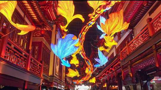 上海灯会 龙年 豫园灯会 元宵节灯会视频素材模板下载