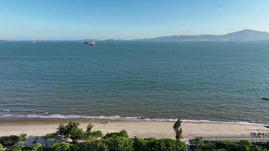 大海沙滩航拍海滩海水唯美海边风景美丽海岸