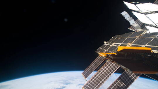 国际空间站快速运转视频素材模板下载