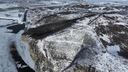 辽宁辽阳燕州城冬季下雪